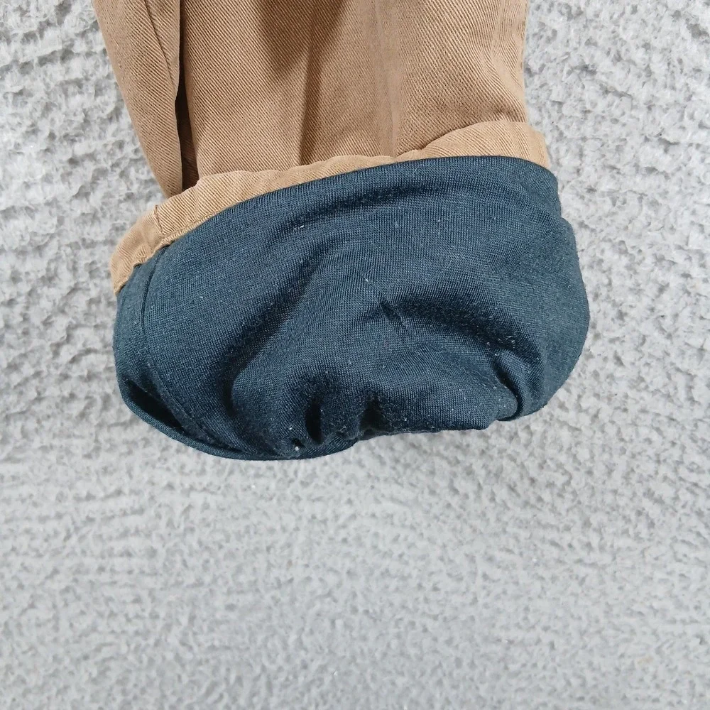 DKNY 100% Cotton Canvas Cord Pants Sz 14 Tan‎